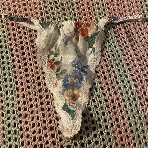 Vintage Victoria’s Secret Gold Label Satin Thong